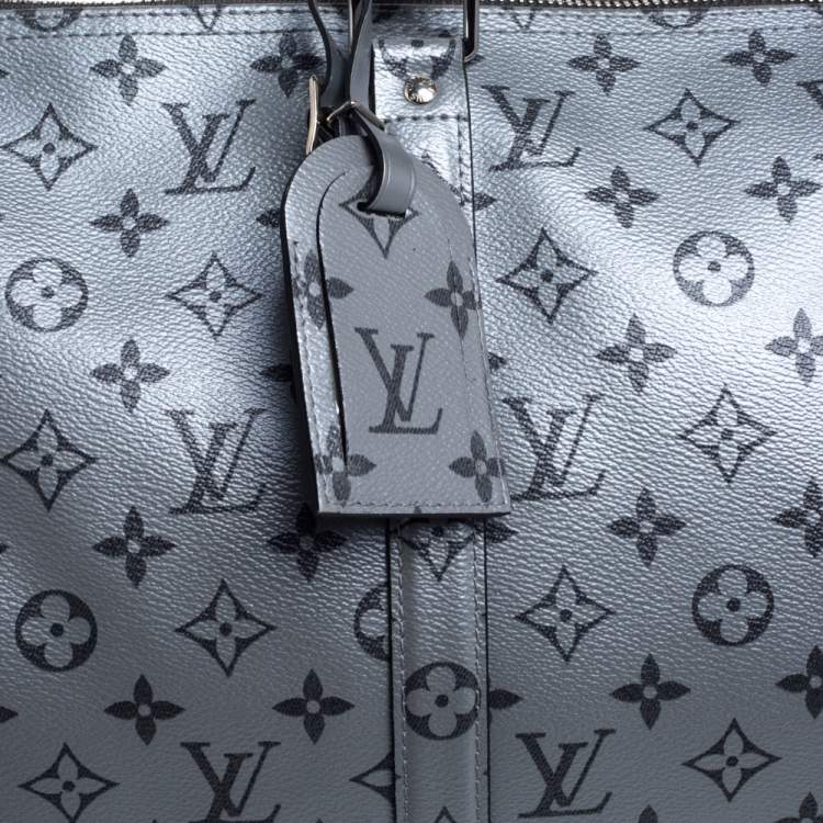 Pre Owned Louis Vuitton Metallic Monogram Keepall Bandouliere 50 Bag