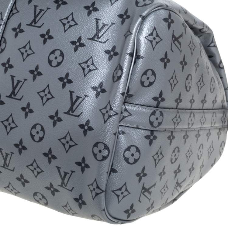 Pre Owned Louis Vuitton Metallic Monogram Keepall Bandouliere 50 Bag