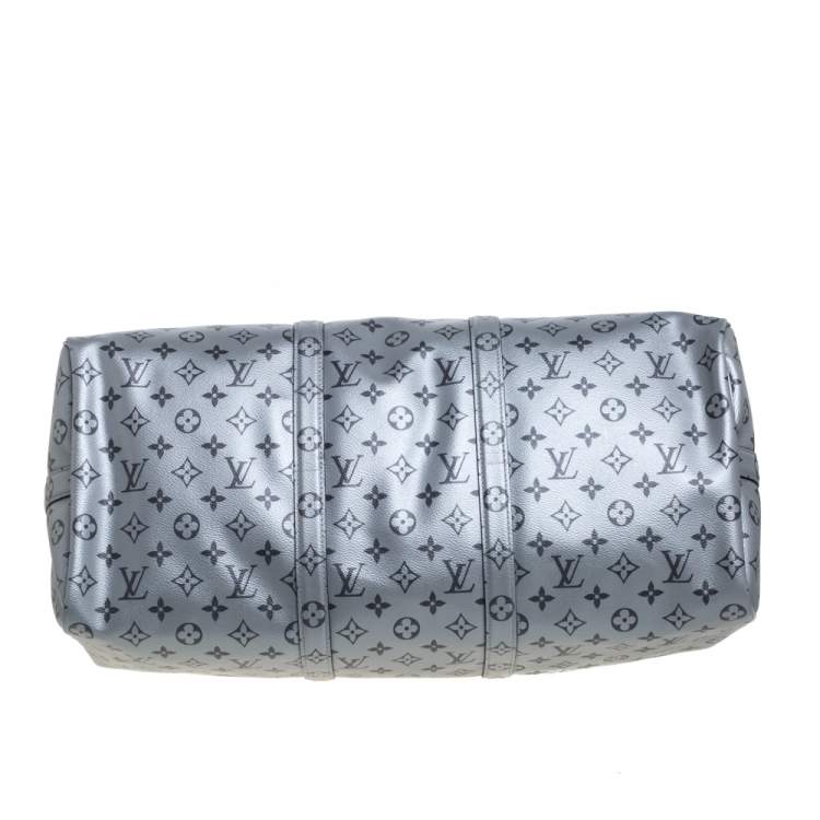 Pre Owned Louis Vuitton Metallic Monogram Keepall Bandouliere 50 Bag