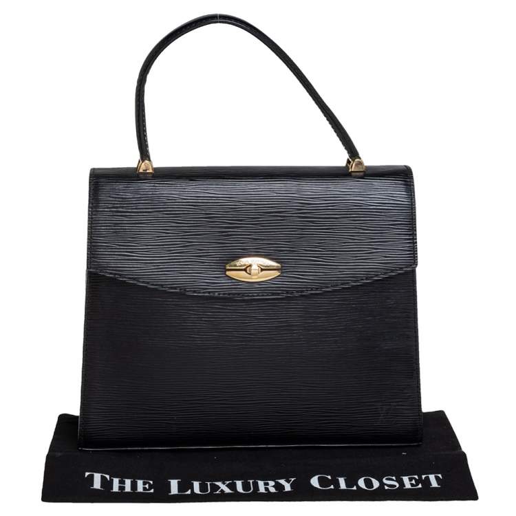 Pre Owned Louis Vuitton Black Epi Leather Malesherbes Bag