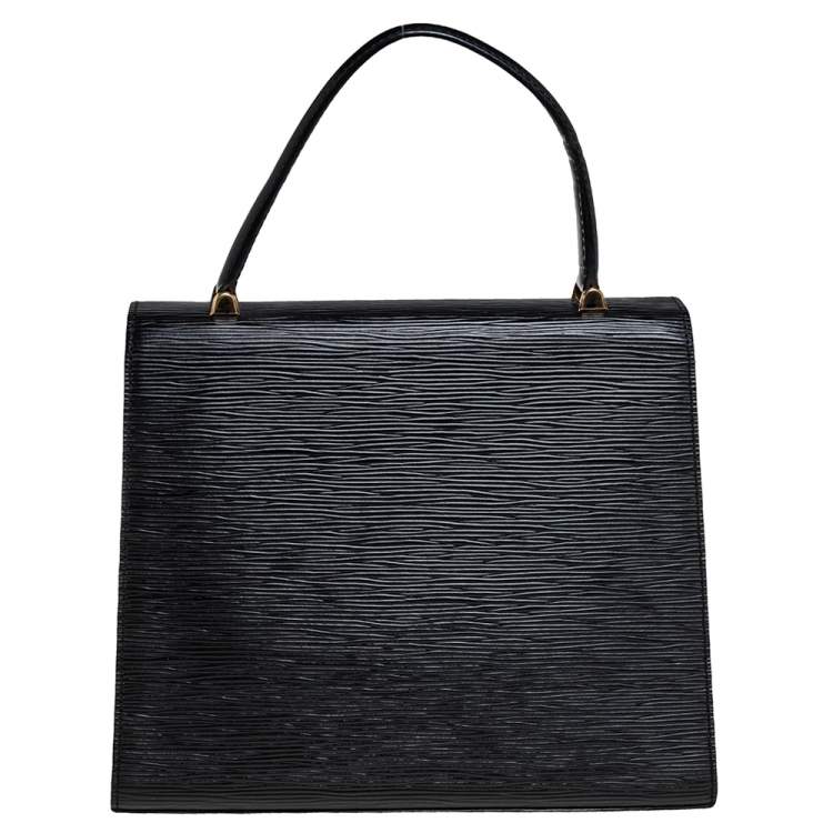 Pre Owned Louis Vuitton Black Epi Leather Malesherbes Bag