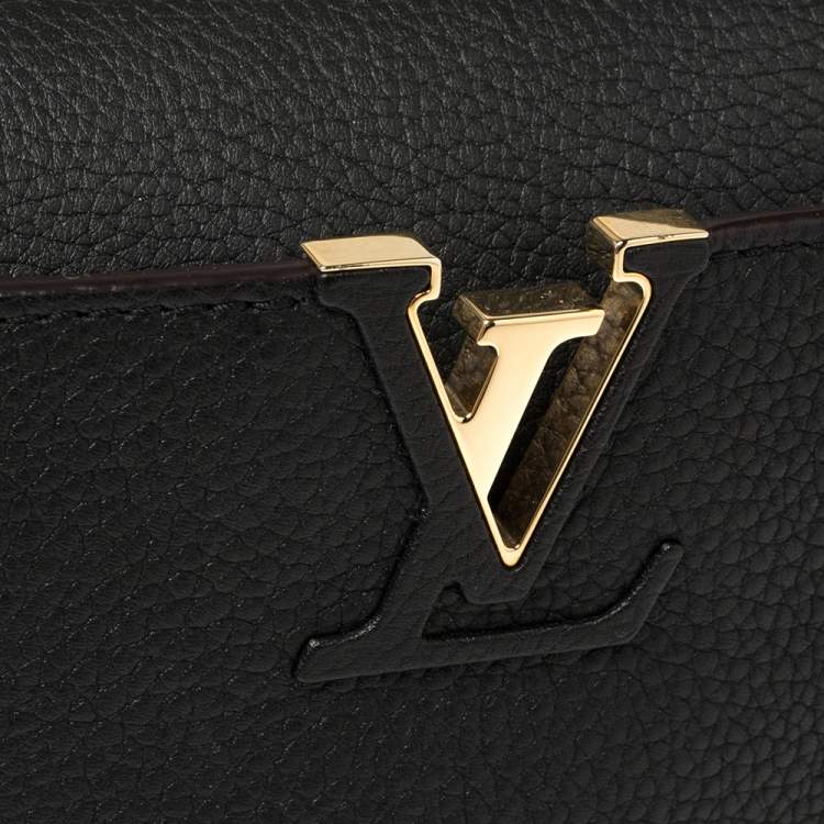 Pre Owned Louis Vuitton Black Taurillon Leather Capucines BB Bag