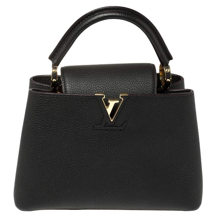Louis Vuitton Top Handle Capucines Taurillon BB Noir Black in Leather with  Gold-tone - US