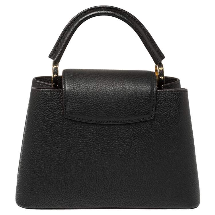Pre Owned Louis Vuitton Black Taurillon Leather Capucines BB Bag