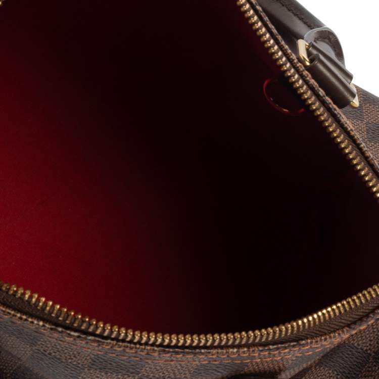 Pre Owned Louis Vuitton Damier Ebene Canvas Speedy NM 25 Bag