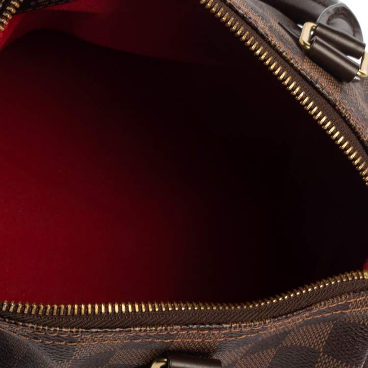 Pre Owned Louis Vuitton Damier Ebene Canvas Speedy NM 25 Bag