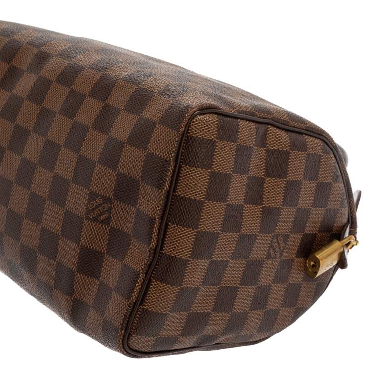 Pre Owned Louis Vuitton Damier Ebene Canvas Speedy NM 25 Bag