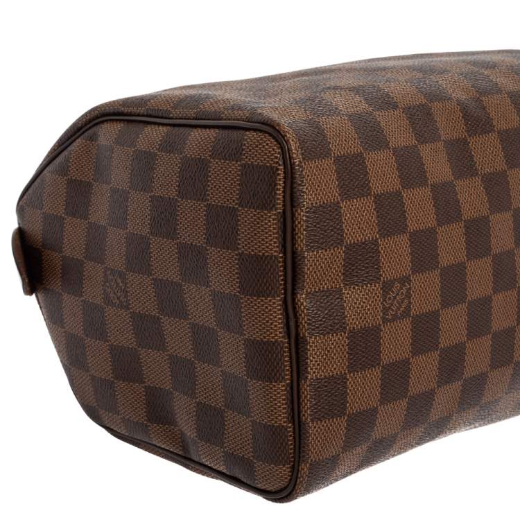 Pre Owned Louis Vuitton Damier Ebene Canvas Speedy NM 25 Bag