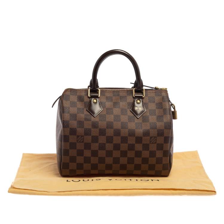 Pre Owned Louis Vuitton Damier Ebene Canvas Speedy NM 25 Bag