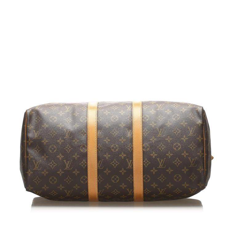 Pre Owned Louis Vuitton Brown Monogram Canvas Keepall 45 Bag