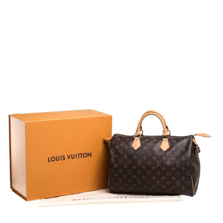 Pre Owned Louis Vuitton Monogram Canvas Speedy 35 Bag