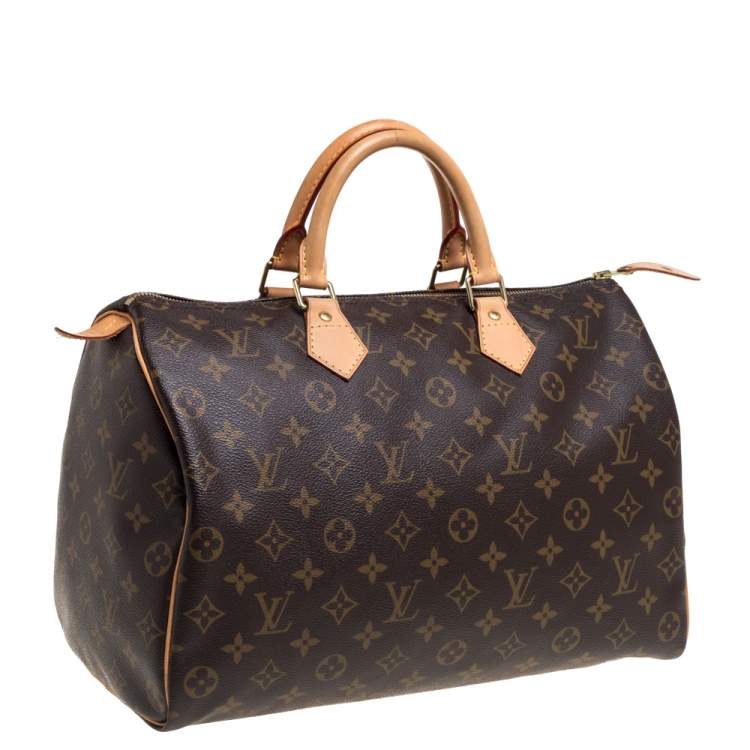 Pre Owned Louis Vuitton Monogram Canvas Speedy 35 Bag