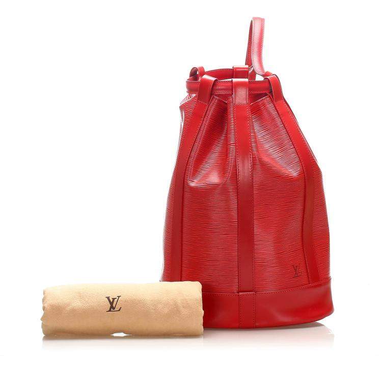 Pre Owned Louis Vuitton Red Epi Leather Randonnee PM Backpack