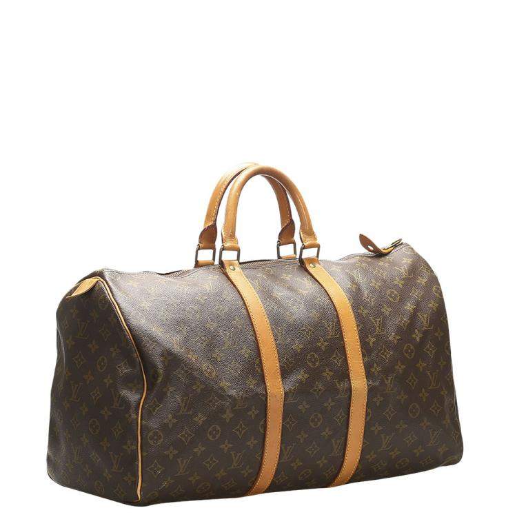 Pre Owned Louis Vuitton Monogram Canvas Keepall 50 Bag