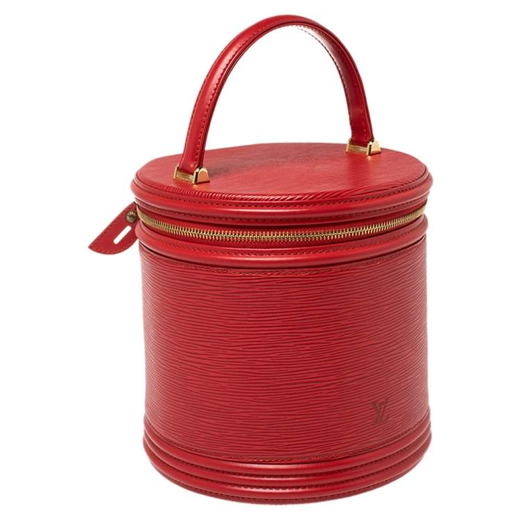 Pre Owned Louis Vuitton Red Epi Leather Cannes Bag