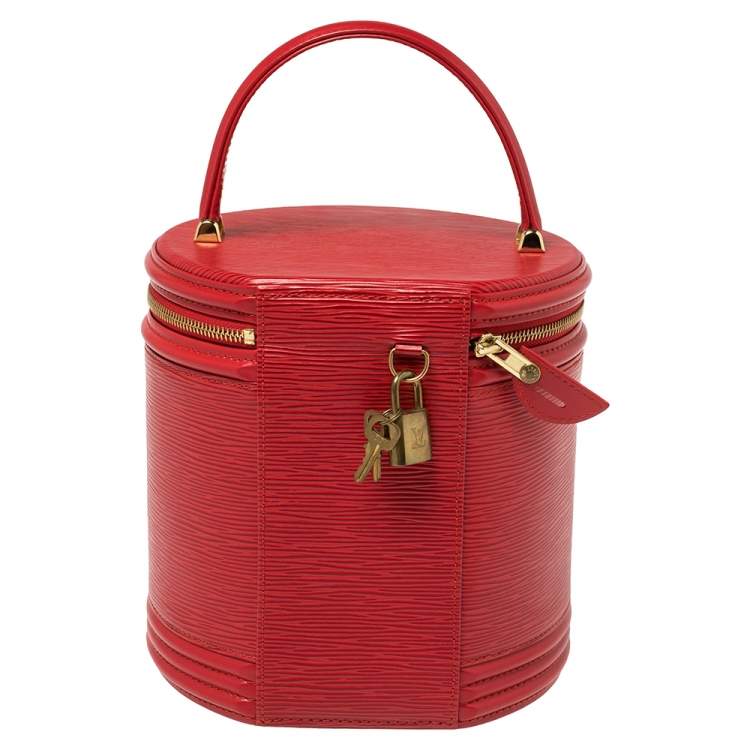 Pre Owned Louis Vuitton Red Epi Leather Cannes Bag