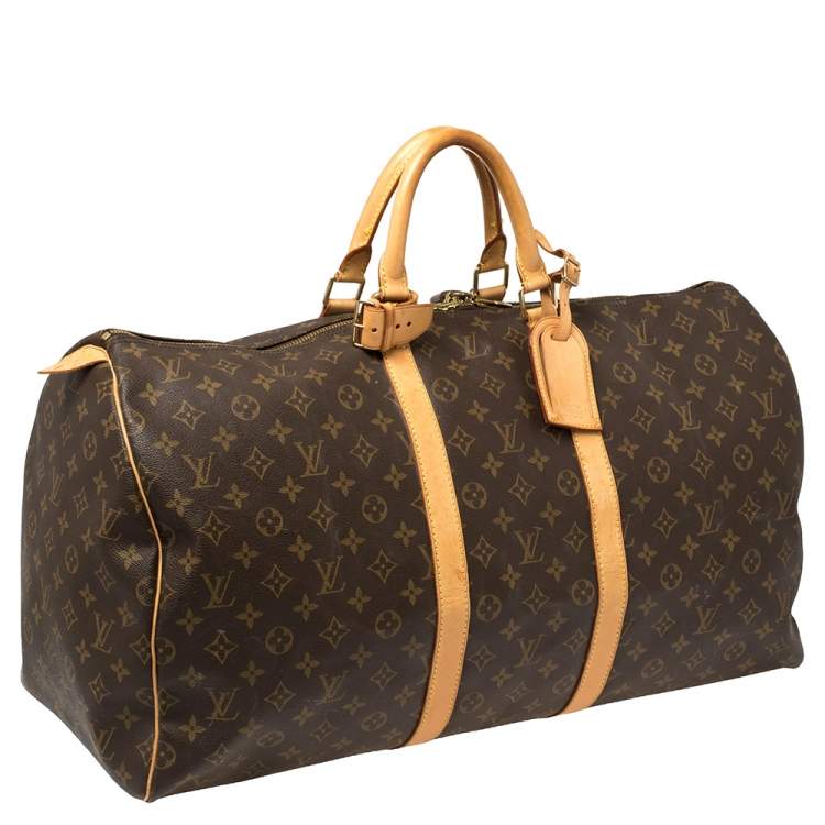 Pre Owned Louis Vuitton Monogram Canvas Vintage Keepall 55 Bag