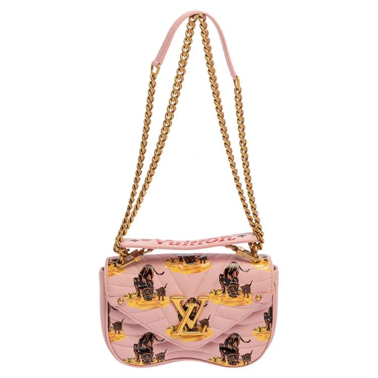 Louis Vuitton Smoothie Pink Leather New Wave Chain Bag PM Bag Louis Vuitton