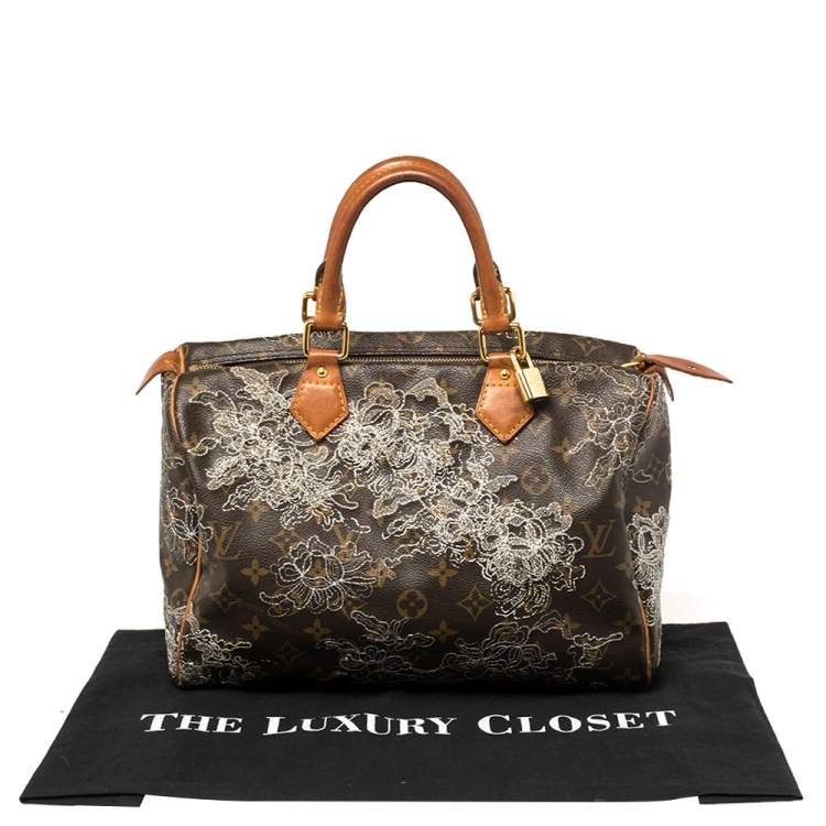 مملوكة مسبقًا Louis Vuitton Monogram Canvas Limited Edition Dentelle Speedy 30 Bag