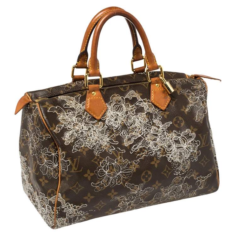 مملوكة مسبقًا Louis Vuitton Monogram Canvas Limited Edition Dentelle Speedy 30 Bag