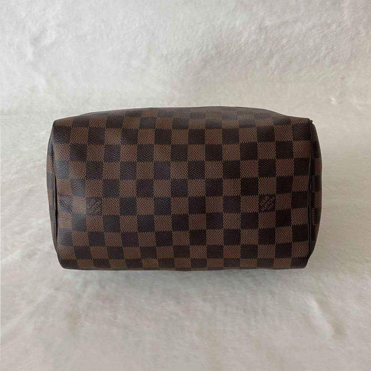 Pre Owned Louis Vuitton Brown Damier Ebene Canvas Speedy 25 Bag