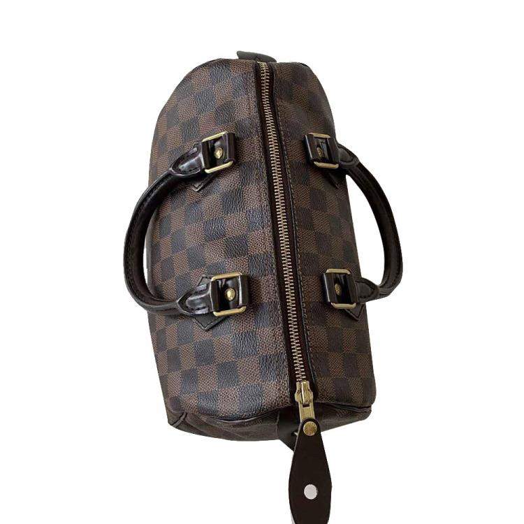 Pre Owned Louis Vuitton Brown Damier Ebene Canvas Speedy 25 Bag