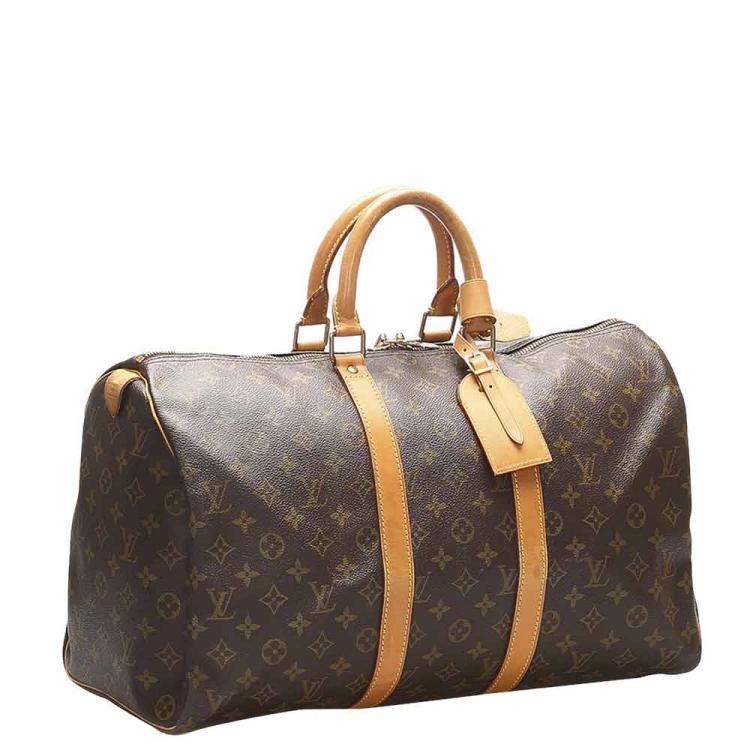 Pre Owned Louis Vuitton Monogram Canvas Keepall 45 Bag