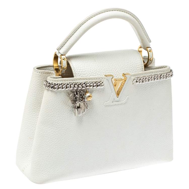 مملوكة مسبقًا Louis Vuitton Snow White Taurillon Leather Capucines BB Bag