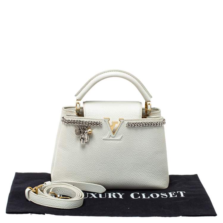 مملوكة مسبقًا Louis Vuitton Snow White Taurillon Leather Capucines BB Bag