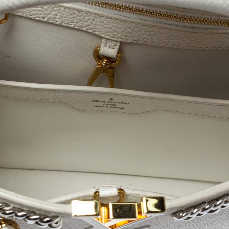 مملوكة مسبقًا Louis Vuitton Snow White Taurillon Leather Capucines BB Bag