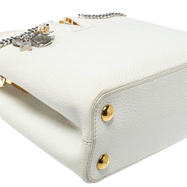 مملوكة مسبقًا Louis Vuitton Snow White Taurillon Leather Capucines BB Bag