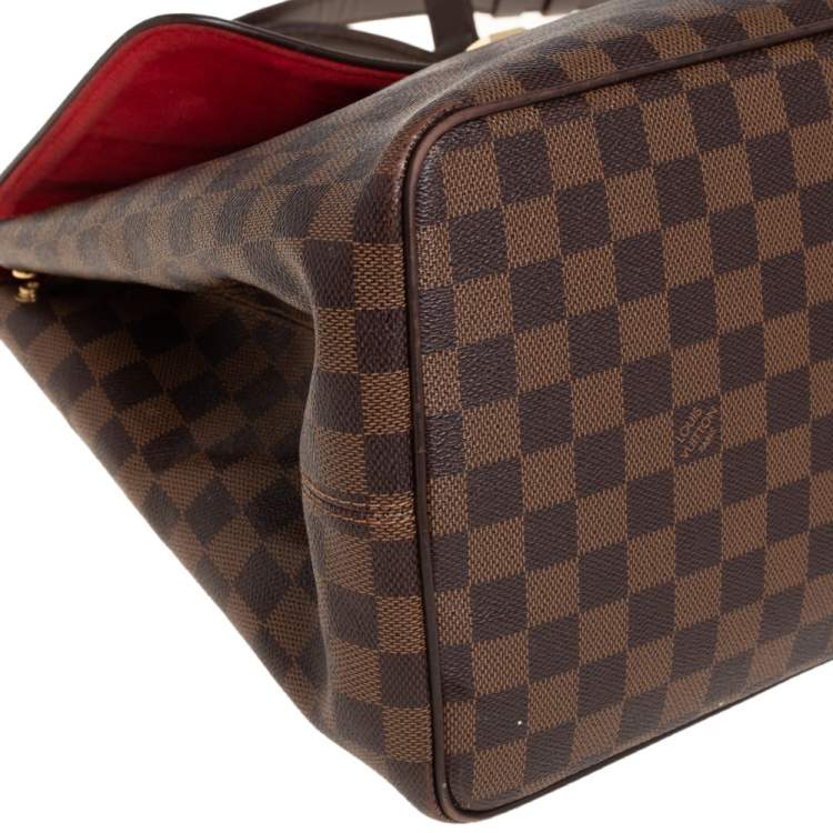 Pre Owned Louis Vuitton Damier Ebene Canvas Bergamo GM Bag