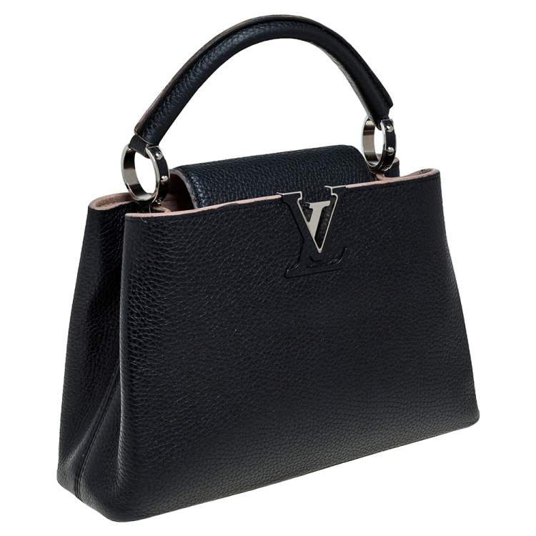Pre Owned Louis Vuitton Black Taurillon Leather Capucines BB Bag