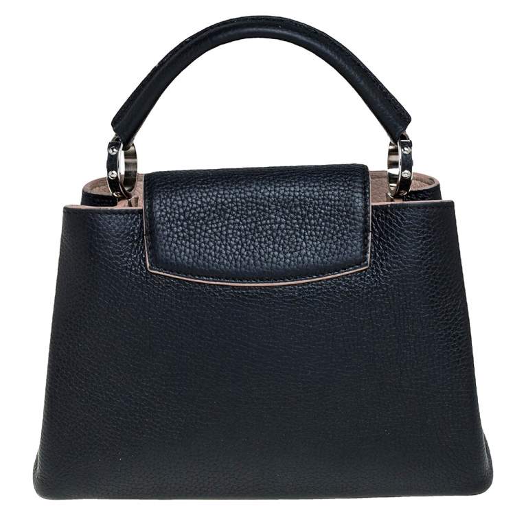Pre Owned Louis Vuitton Black Taurillon Leather Capucines BB Bag