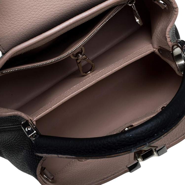 Pre Owned Louis Vuitton Black Taurillon Leather Capucines BB Bag