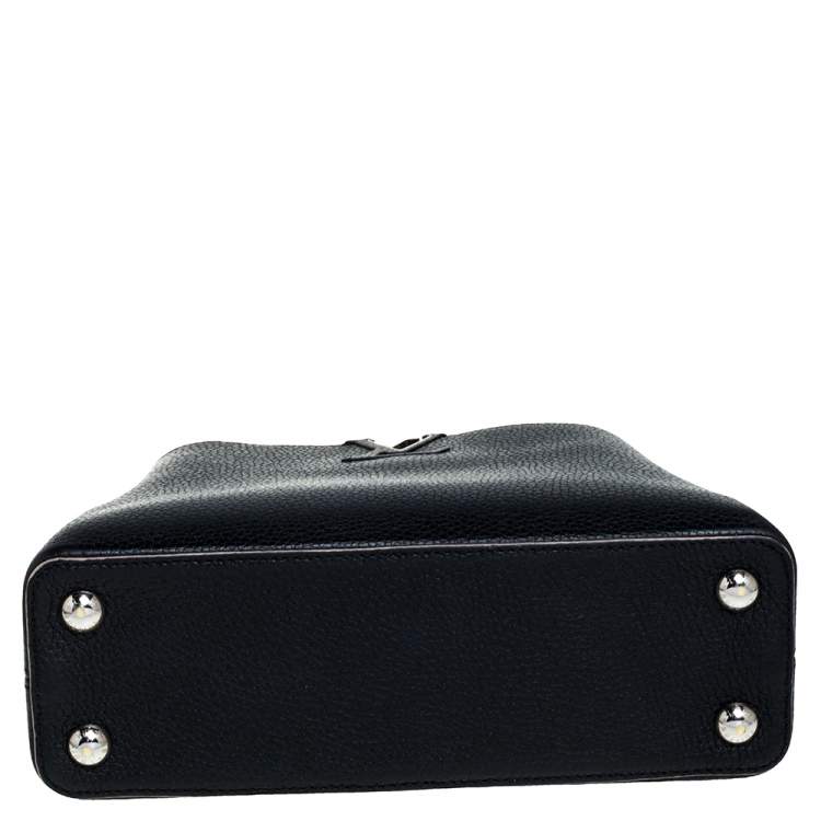 Pre Owned Louis Vuitton Black Taurillon Leather Capucines BB Bag