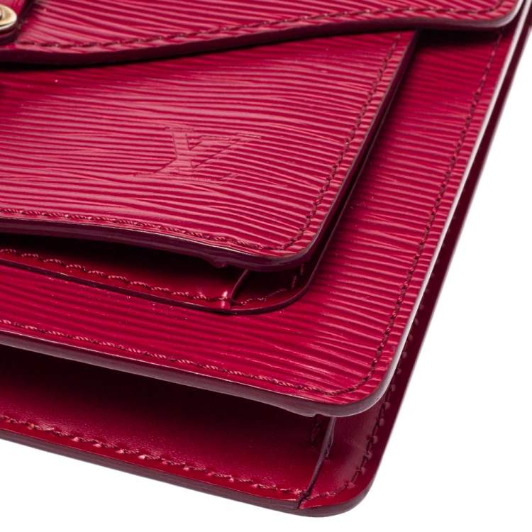 Pre Owned Louis Vuitton Fuchsia Epi Leather Monceau BB Bag