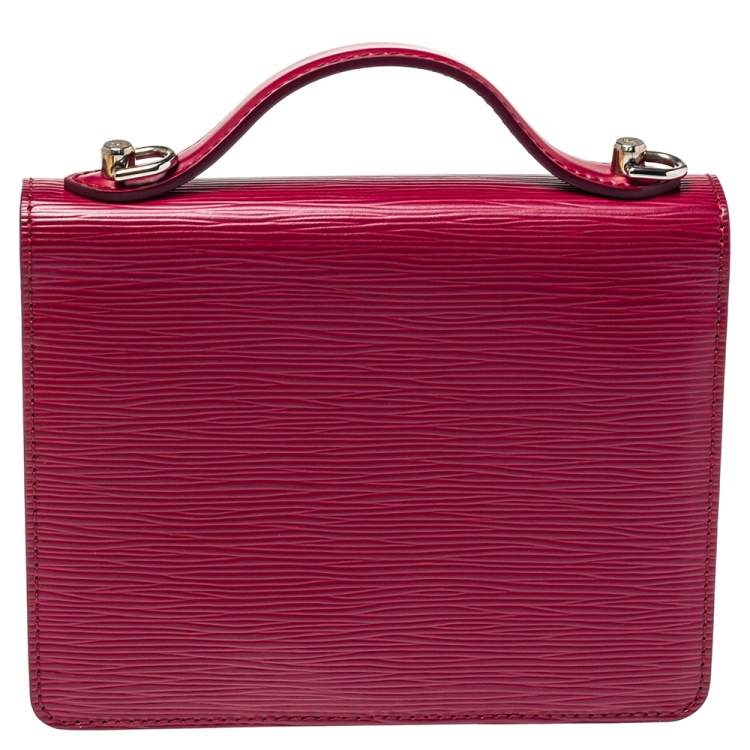 Pre Owned Louis Vuitton Fuchsia Epi Leather Monceau BB Bag