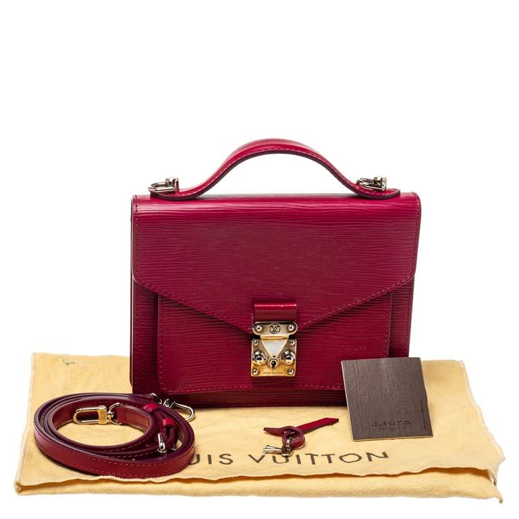 Pre Owned Louis Vuitton Fuchsia Epi Leather Monceau BB Bag