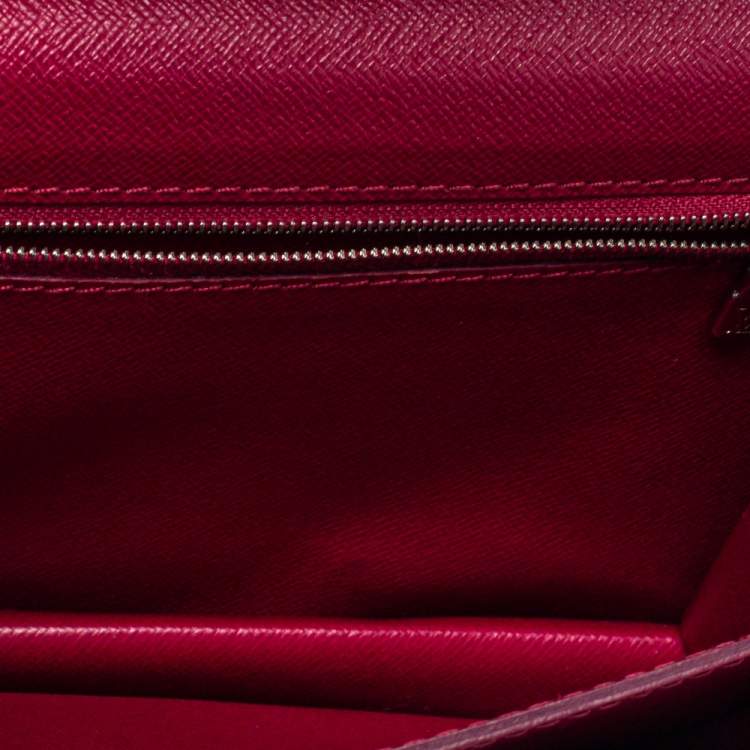 Pre Owned Louis Vuitton Fuchsia Epi Leather Monceau BB Bag