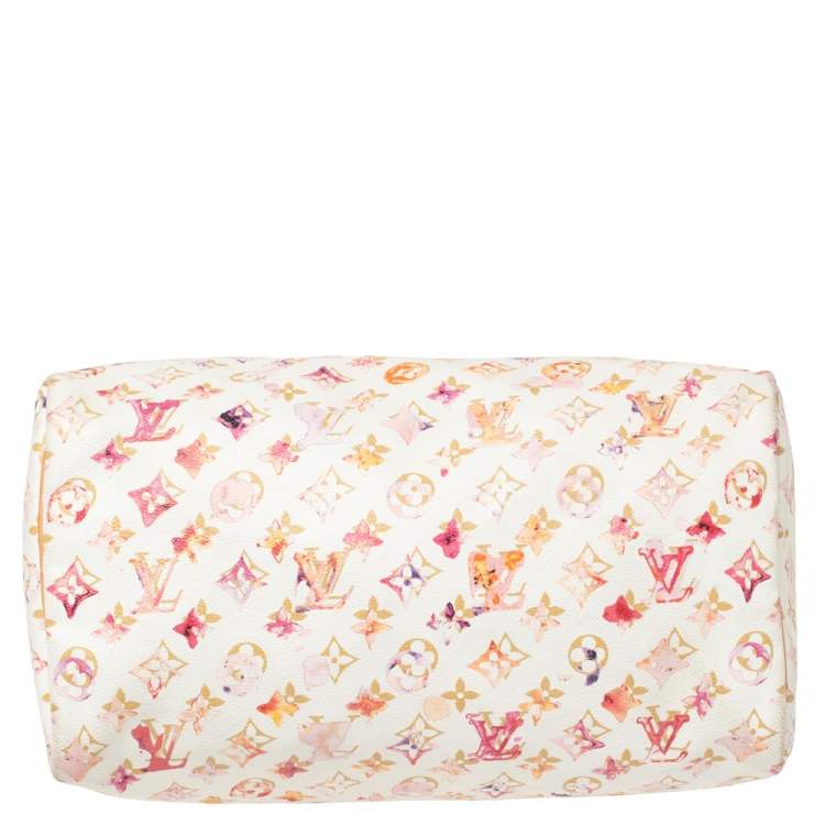 مملوكة مسبقًا Louis Vuitton Monogram Leather Watercolor Aquarelle Richard Prince Speedy 35 Bag