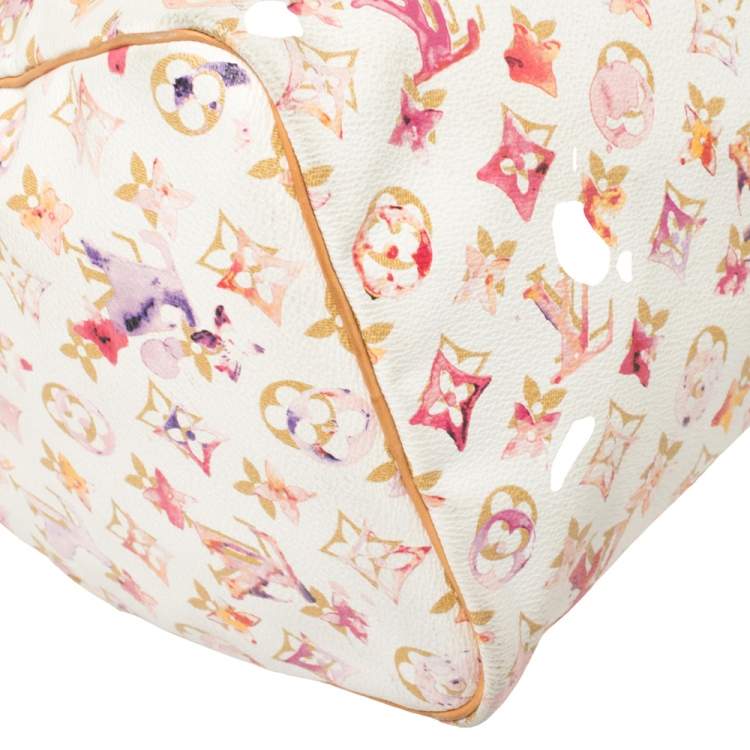 مملوكة مسبقًا Louis Vuitton Monogram Leather Watercolor Aquarelle Richard Prince Speedy 35 Bag