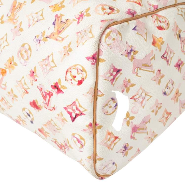 مملوكة مسبقًا Louis Vuitton Monogram Leather Watercolor Aquarelle Richard Prince Speedy 35 Bag