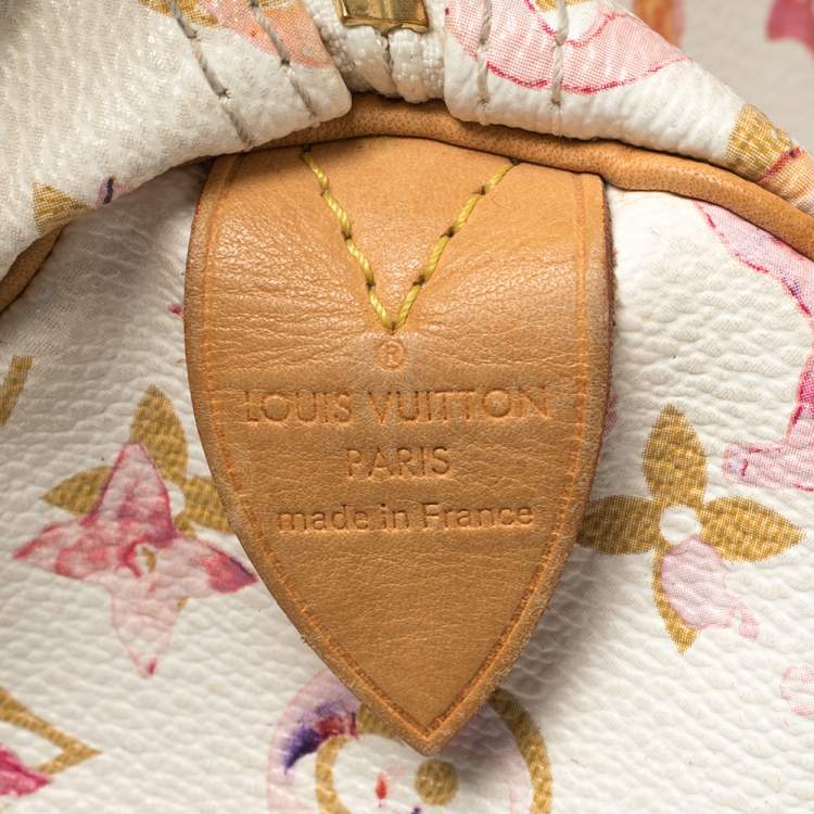 مملوكة مسبقًا Louis Vuitton Monogram Leather Watercolor Aquarelle Richard Prince Speedy 35 Bag