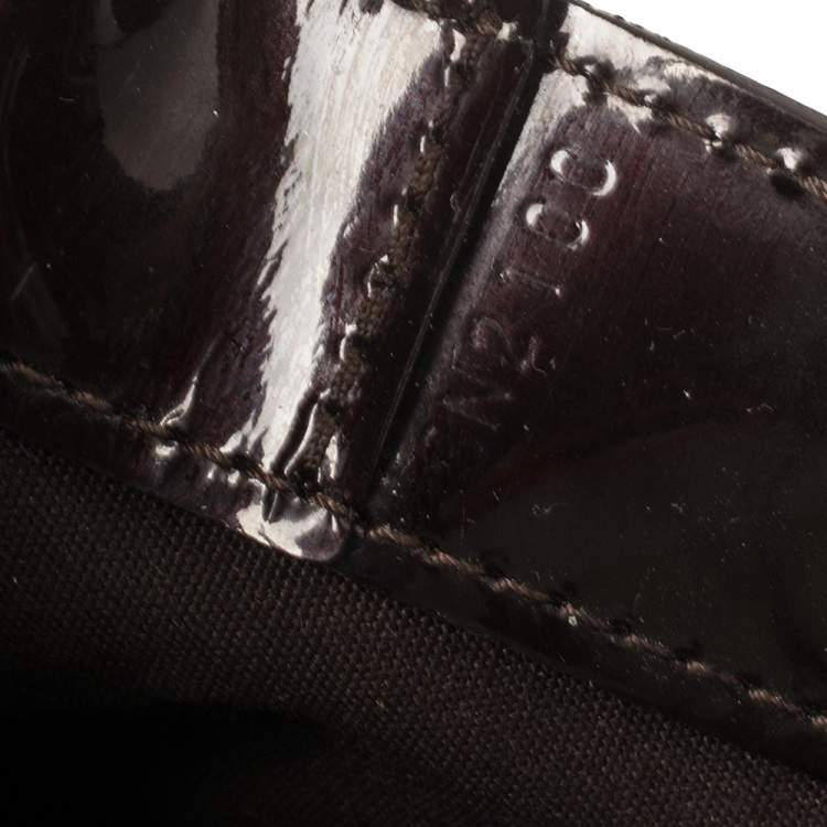 Pre Owned Louis Vuitton Amarante Monogram Vernis Wilshire MM Bag
