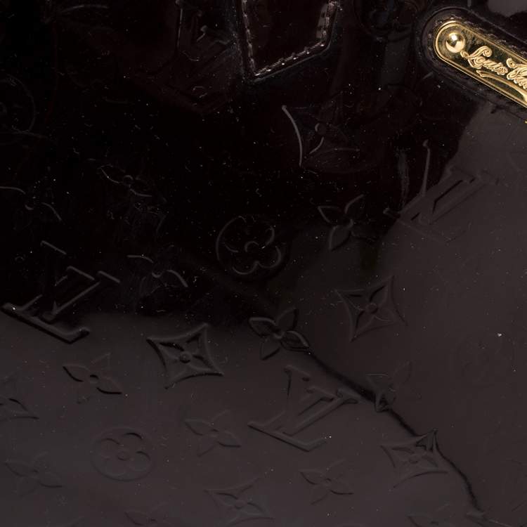 Pre Owned Louis Vuitton Amarante Monogram Vernis Wilshire MM Bag