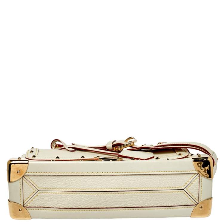 Pre Owned Louis Vuitton White Suhali Leather L��’Aimable Bag