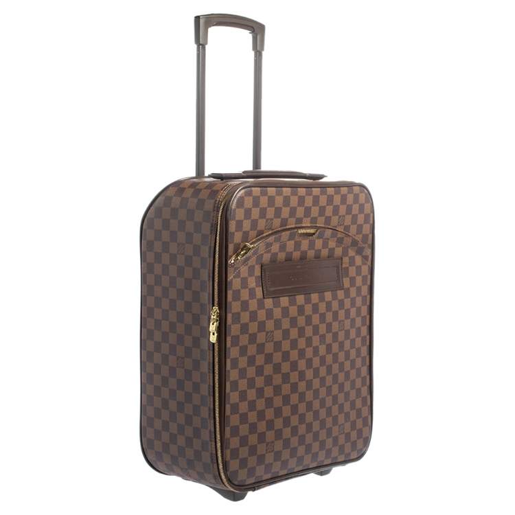 Pre Owned Louis Vuitton Damier Ebene Canvas Pegase 45