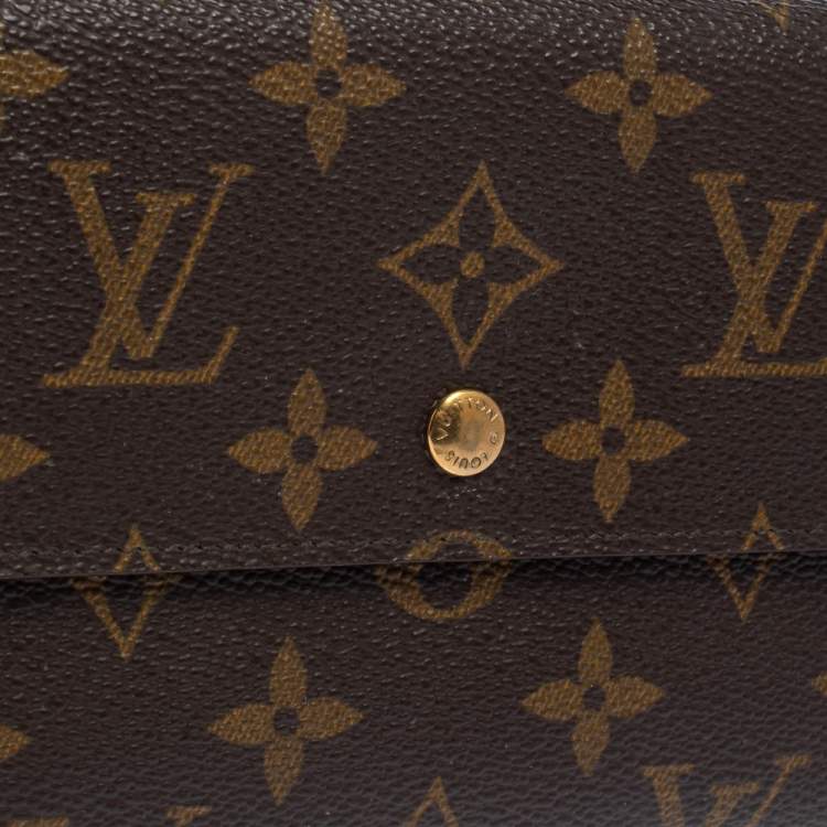 Pre Owned Louis Vuitton Monogram Canvas Sarah Wallet