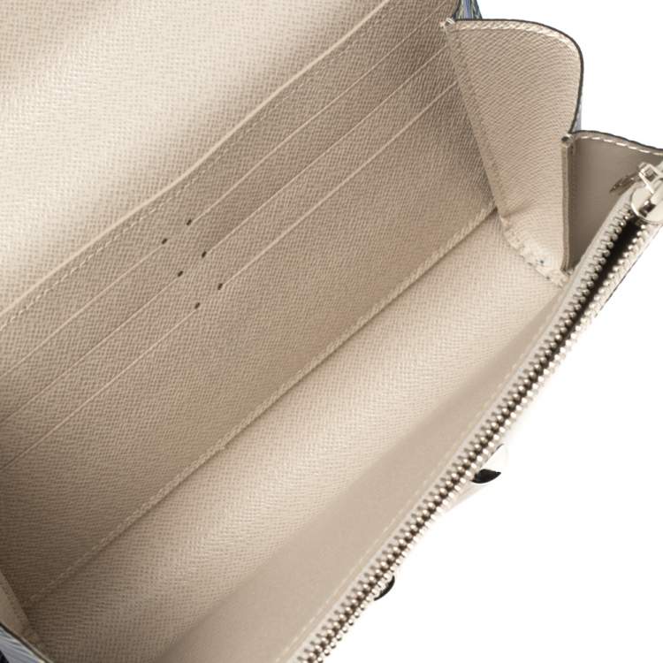 Pre Owned Louis Vuitton Denim Light Epi Leather Twist Limited Edition Wallet On Chain